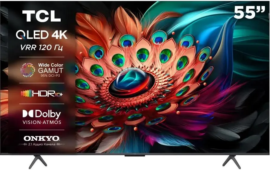 картинка Телевизор LED TCL 55'' 55C655 Pro 4K UltraHD, Smart TV от магазина КомпьютерЦентр
