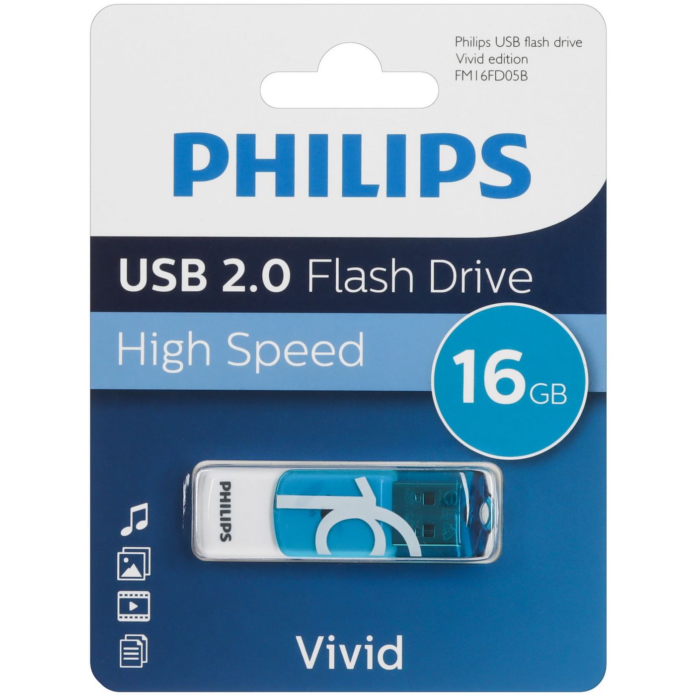 картинка USB накопитель 16Gb Philips Vivid (FM16FD05B/ 97) от магазина КомпьютерЦентр