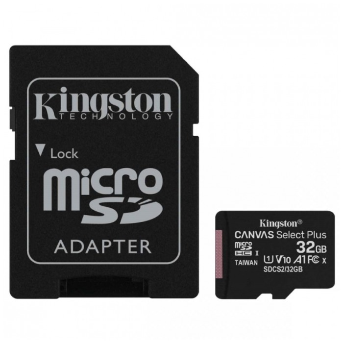 картинка Карта памяти Kingston 32Gb microSDHC Canvas Select Plus + Adapter (SDCS2/32GB) от магазина КомпьютерЦентр