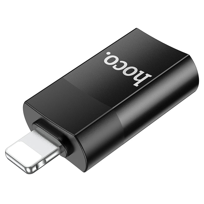 картинка Адаптер OTG HOCO Lightning/ USB 2.0 Black UA17 от магазина КомпьютерЦентр
