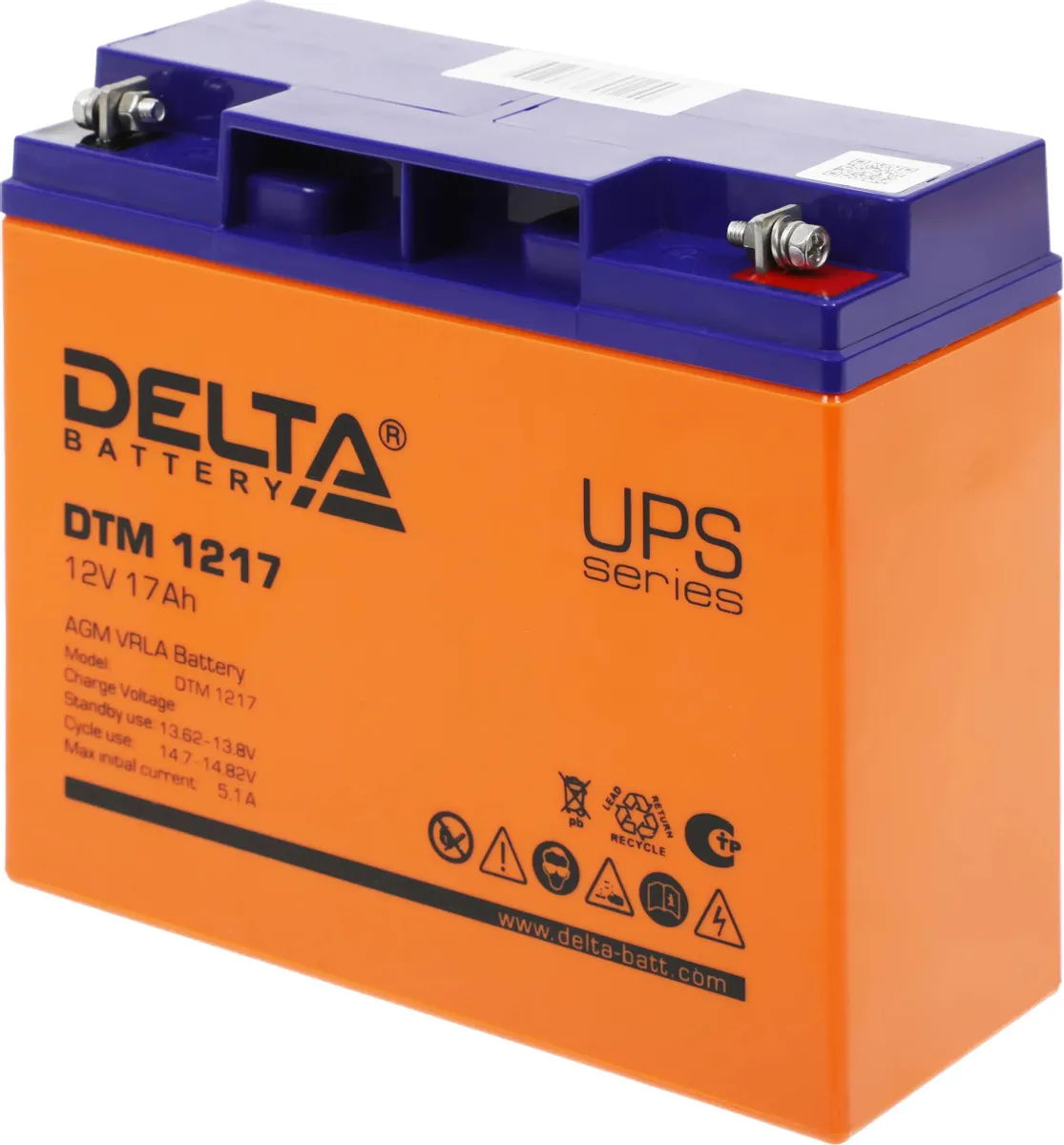 картинка Аккумулятор для ИБП Delta DTM 1217 12B 17Ач от магазина КомпьютерЦентр