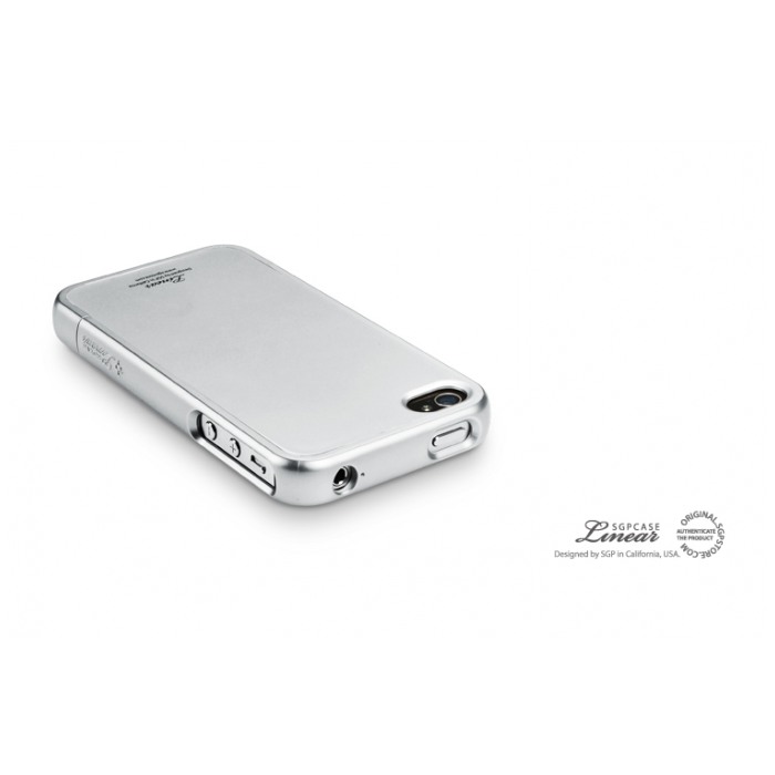картинка Чехол SGP Case Linear Color Series Satin Silver for iPhone 4 (SGP07584) от магазина КомпьютерЦентр