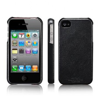картинка Чехол для iPhone 4 SGP Leather Grip Illuzion Legend Black (SGP06902) от магазина КомпьютерЦентр