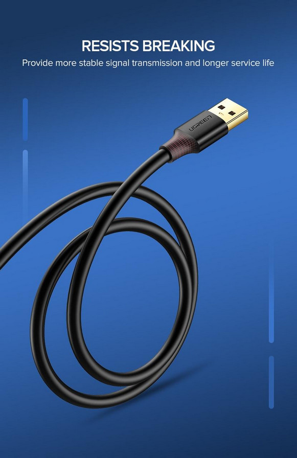 картинка Кабель USB 3.0 A->F Ugreen US129 1.5 м 30126 от магазина КомпьютерЦентр