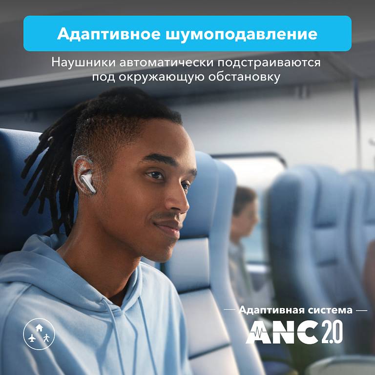 картинка Bluetooth гарнитура Anker Soundcore Liberty 4 NC A3947 white от магазина КомпьютерЦентр