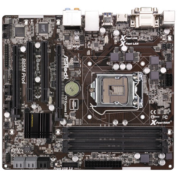 картинка Материнская плата ASRock B85M Pro4 Soket 1150 B85 (B85M Pro4) от магазина КомпьютерЦентр