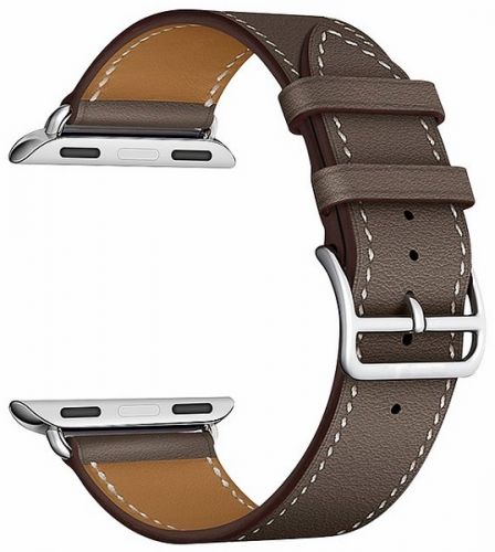 картинка Кожаный ремешок для Apple Watch 38/ 40/ 41 mm LYAMBDA MINKAR LWA-02-40-GR, серый от магазина КомпьютерЦентр