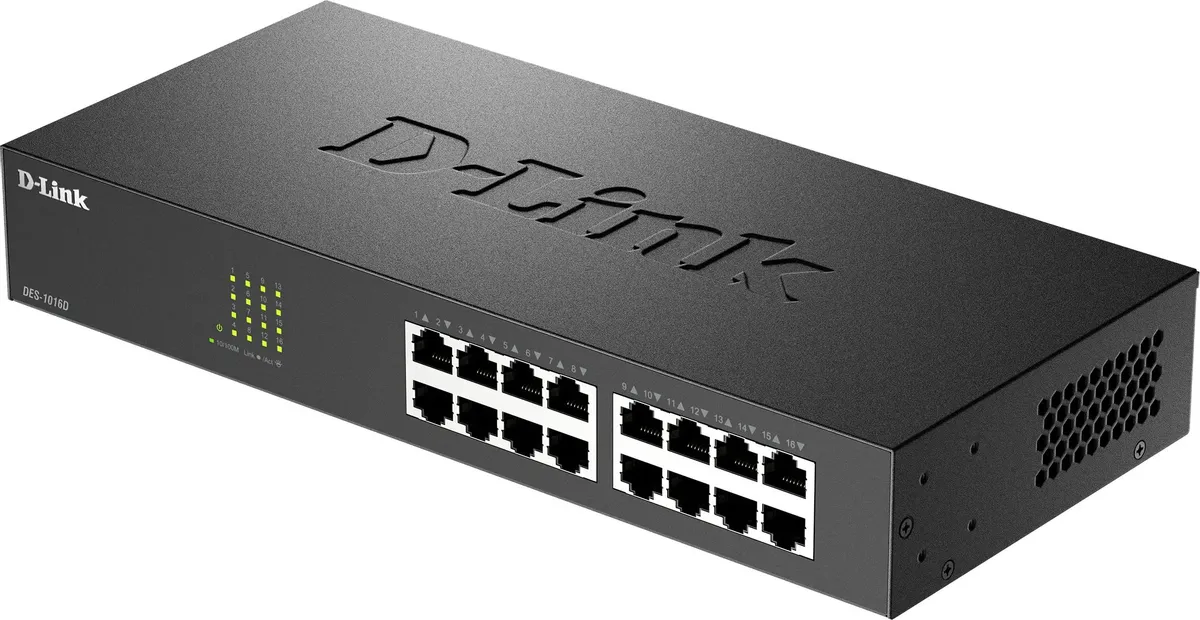 картинка Switch 16-port D-Link DES-1016D/ I1A 10/ 100BaseTX неуправляемый от магазина КомпьютерЦентр