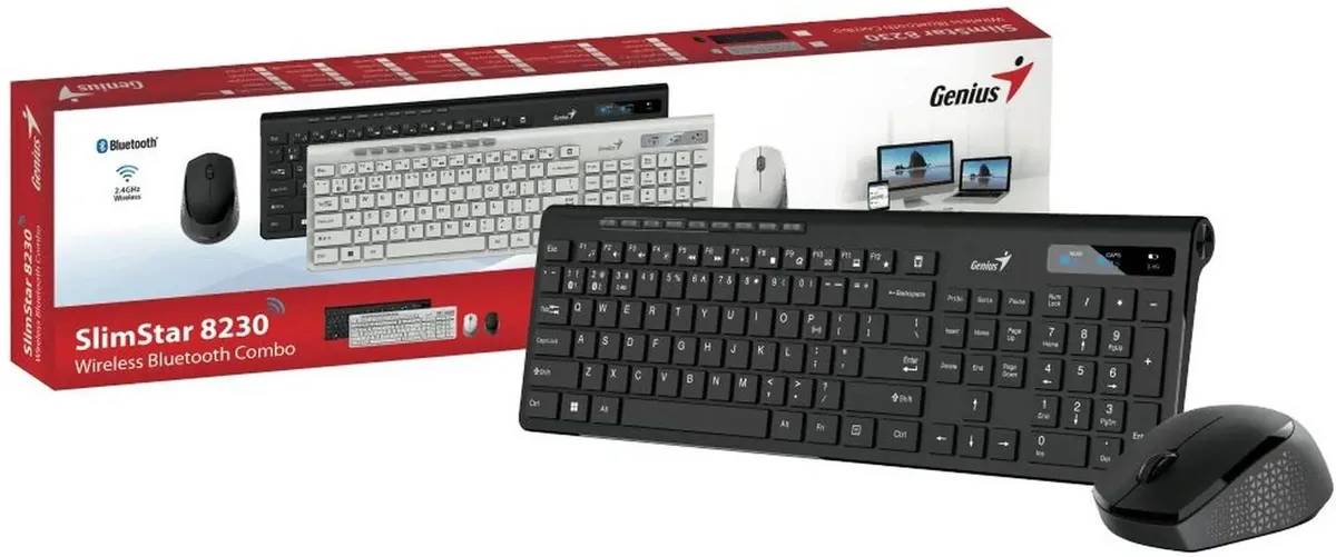 картинка Комплект беспроводной Genius Smart KM-8230 BLACK, USB (31340015408) от магазина КомпьютерЦентр