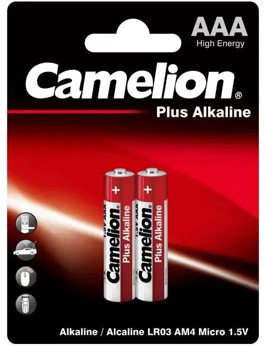 картинка Батарейки Camelion Plus Alkaline LR03-BP2 AAA 1250mAh (2шт) блистер (1651) от магазина КомпьютерЦентр