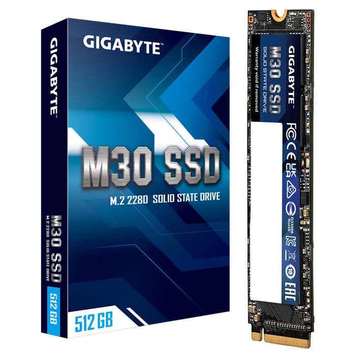 картинка SSD накопитель 512Gb Gigabyte M.2 2280 M30 Client (GP-GM30512G-G) PCIe Gen3x4 with NVMe от магазина КомпьютерЦентр