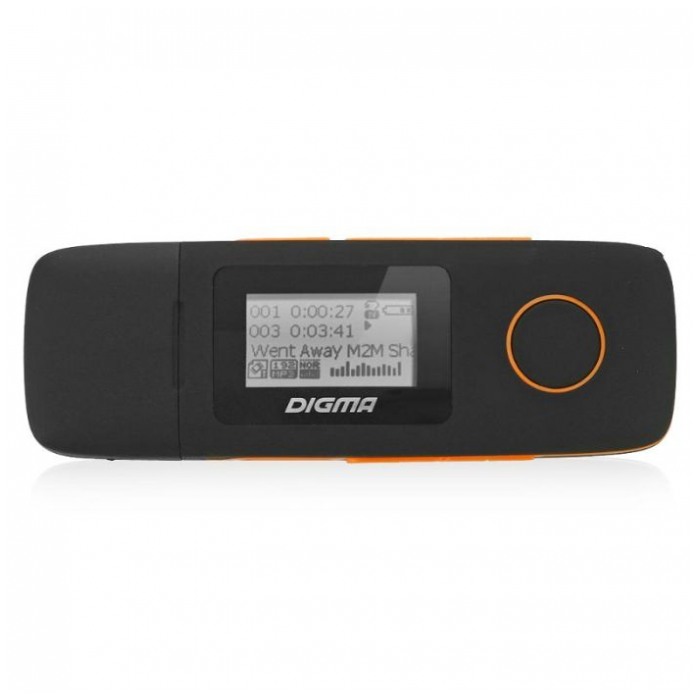 картинка Плеер MP3 Digma 4Gb U3 1.1'' FM, MicroSDHC, Black/ Orange от магазина КомпьютерЦентр