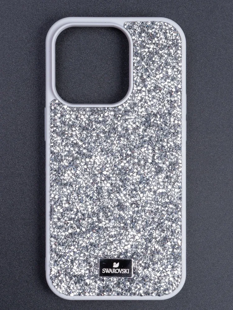 картинка Чехол Swarovski для iphone 13 Pro Серебро от магазина КомпьютерЦентр