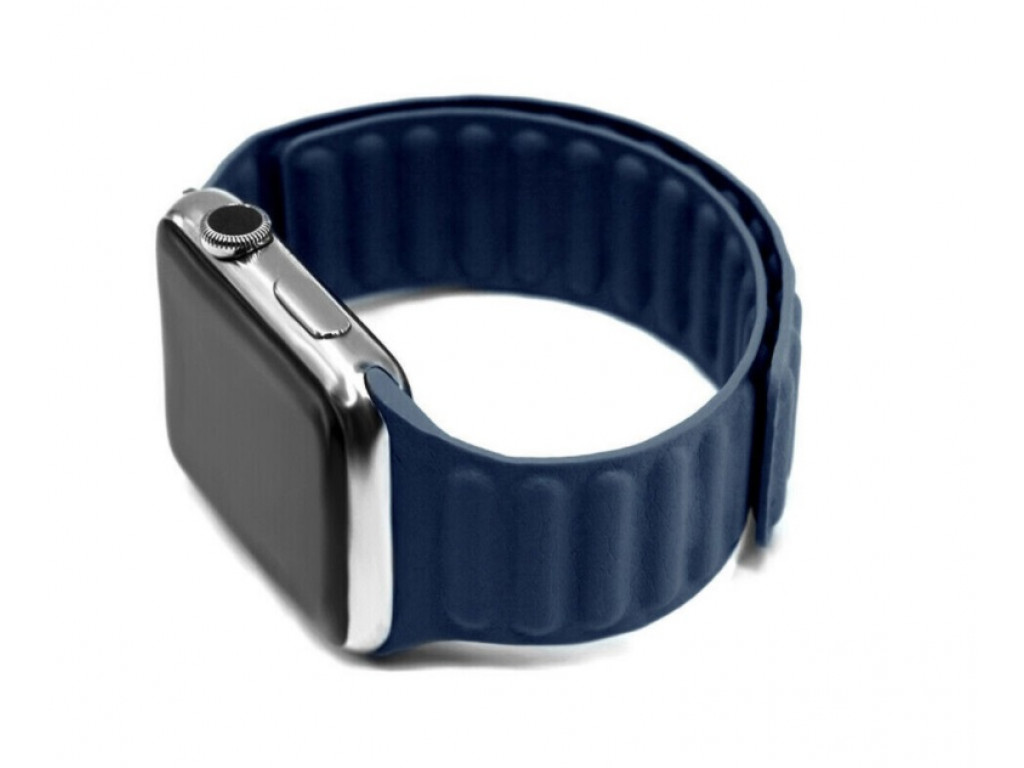 картинка Ремешок Apple Watch Leather Link 42/ 44mm Cosmos Blue от магазина КомпьютерЦентр