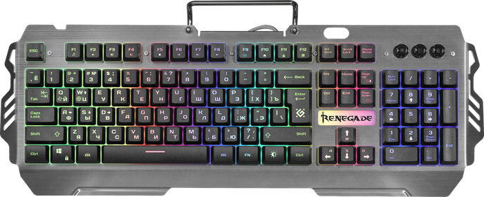 картинка Клавиатура Defender Renegade GK-640DL проводная игровая, RGB подсветка, 9 режимов (45640) от магазина КомпьютерЦентр