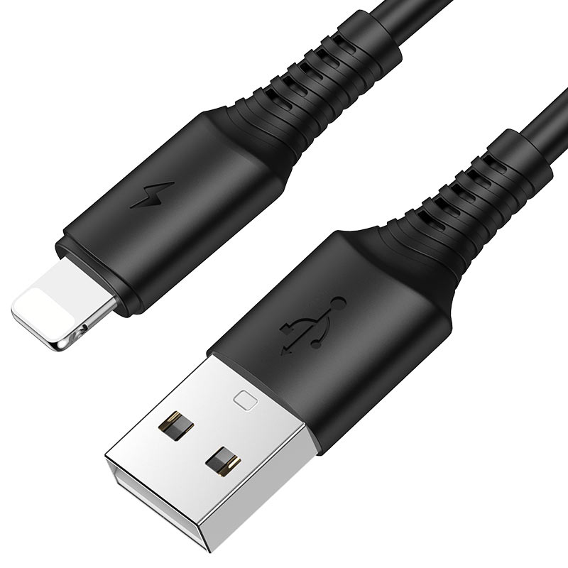 картинка Кабель Borofone BX47 Coolway charging data cable for iP black от магазина КомпьютерЦентр