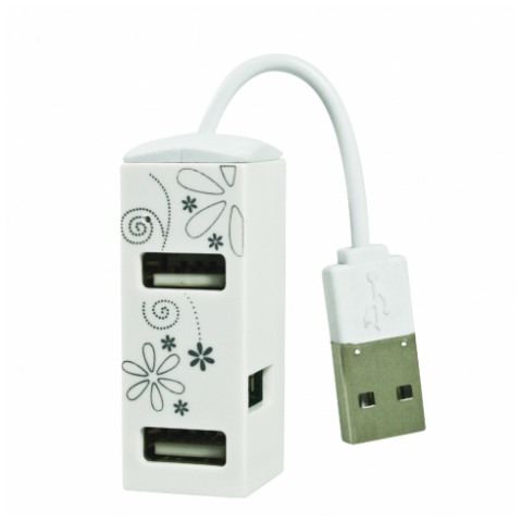 картинка HUB USB Cliptec ZH207 4-port White (ZH207-WH) от магазина КомпьютерЦентр