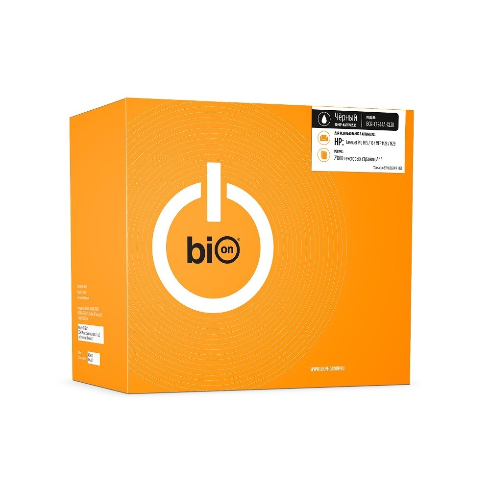 картинка Картридж Bion BCR-CF244A-XL2K для HP, черный, с чипом от магазина КомпьютерЦентр