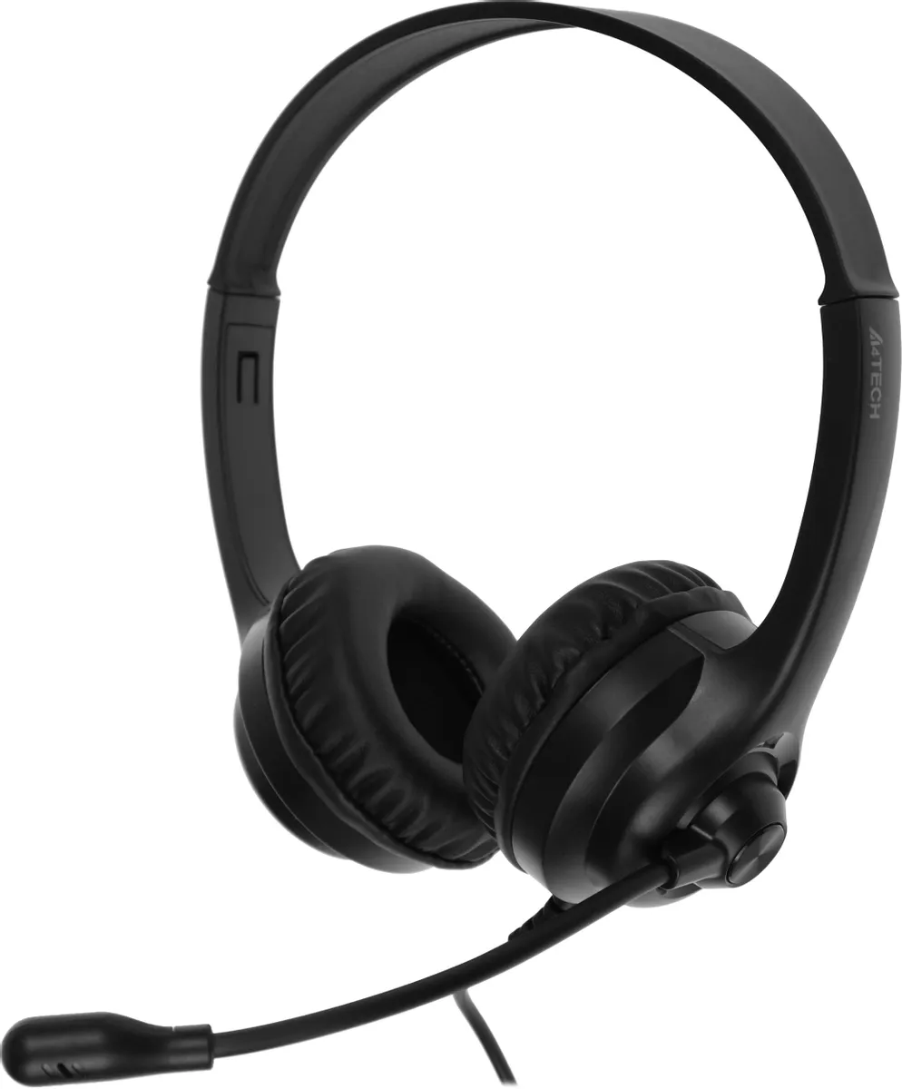 картинка Гарнитура A4-Tech HU-8, Black (HU-8 Black) от магазина КомпьютерЦентр