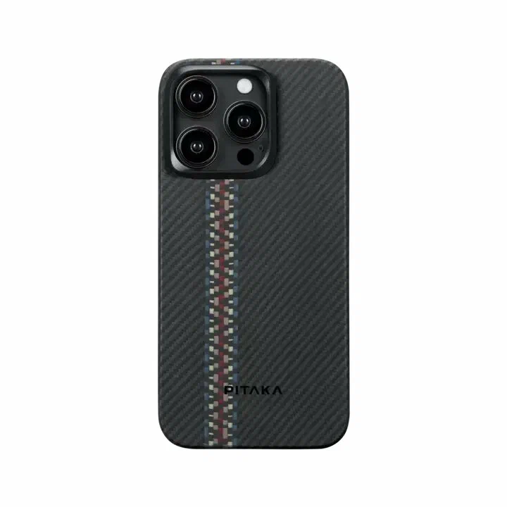картинка Чехол PITAKA Fusion Weaving MagEZ Case 4 for iPhone 15 Pro Max Rhapsody 600D от магазина КомпьютерЦентр