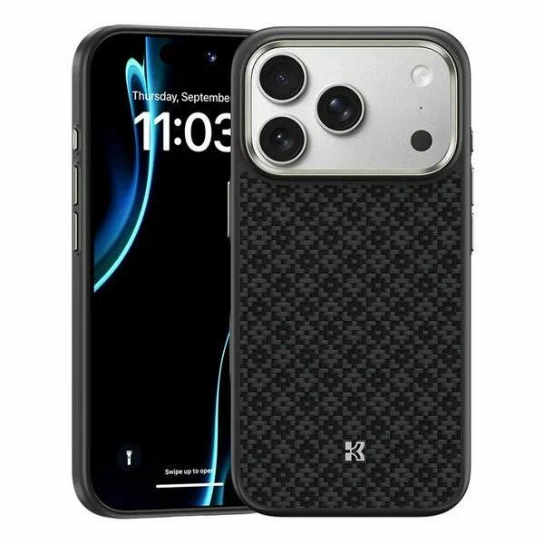 картинка Усиленный чехол Benks ArmorPro ArmorGrid Case built with Kevlar® для iPhone 17 Pro Max 6.9'', цвет черный (Black) (C.K.FL.AP.BK.Y070) от магазина КомпьютерЦентр