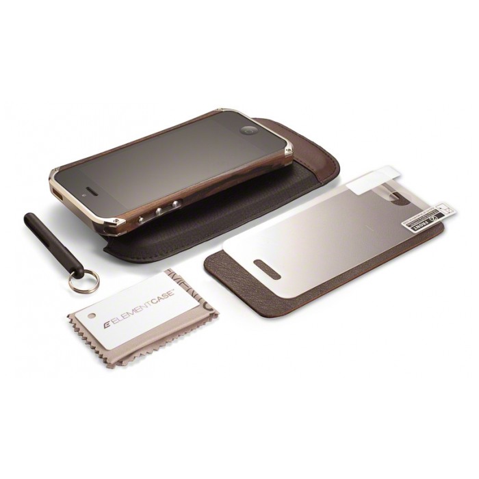 картинка Чехол Element Case Ronin First Edition Nickel/ Ziricote Wood for iPhone 5 от магазина КомпьютерЦентр