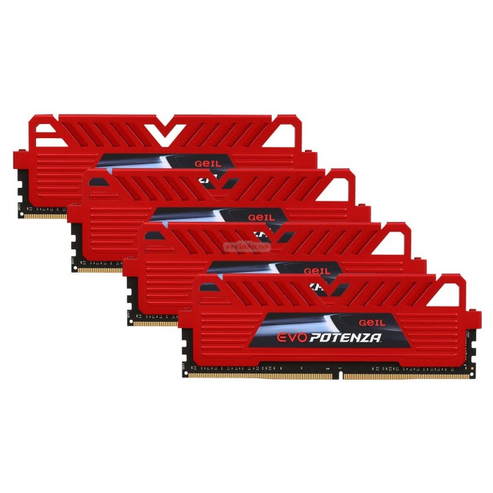 картинка Набор модулей памяти Geil DIMM DDR4 16Gb (4 x 4Gb) 2400MHz PC3-19200 Potenza Heatsink System (GPR416GB2400C15QC) от магазина КомпьютерЦентр