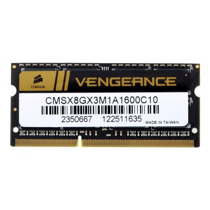 картинка Оперативная память Corsair SO-DIMM DDR3 8Gb 160 (CMSX8GX3M1A1600C10) от магазина КомпьютерЦентр