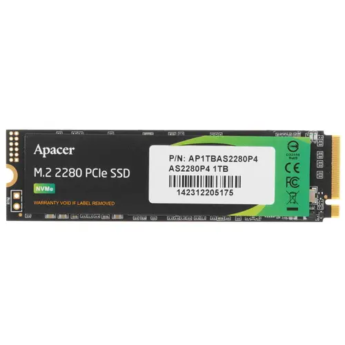 картинка SSD накопитель 1 Tb Apacer AS2280P4, PCI-E 3x4, M.2 (AP1TBAS2280P4-1) от магазина КомпьютерЦентр