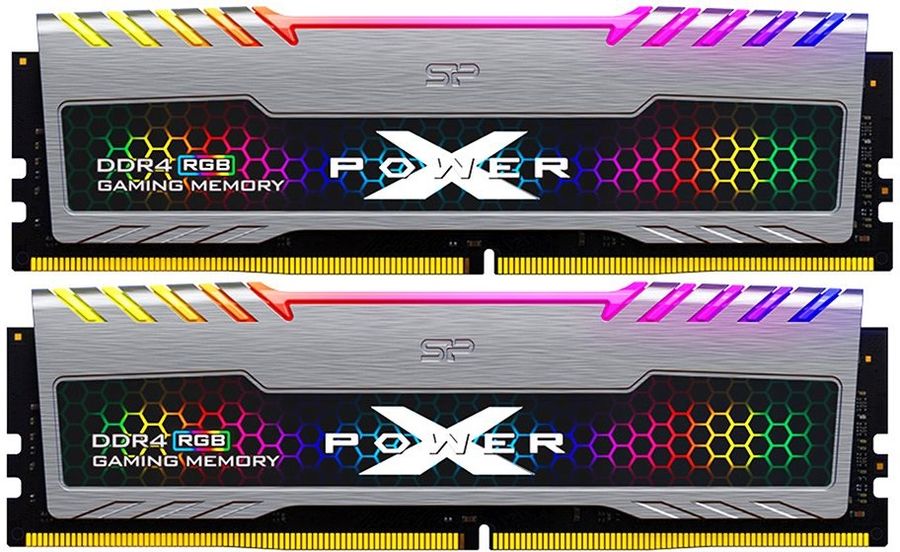 картинка DIMM DDR4 32Gb (2x16Gb) 3600MHz PC4-28800 SiliconPower Xpower Turbine RGB RTL Gaming (SP032GXLZU360BDB) от магазина КомпьютерЦентр