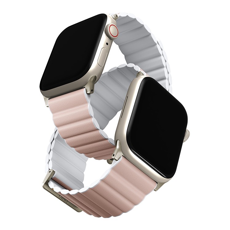 картинка Ремень силиконовый Uniq REVIX для Apple Watch 41/ 40/ 38 BLUSH PINK/ WHITE (41MM-REVPBPNKWHT) от магазина КомпьютерЦентр