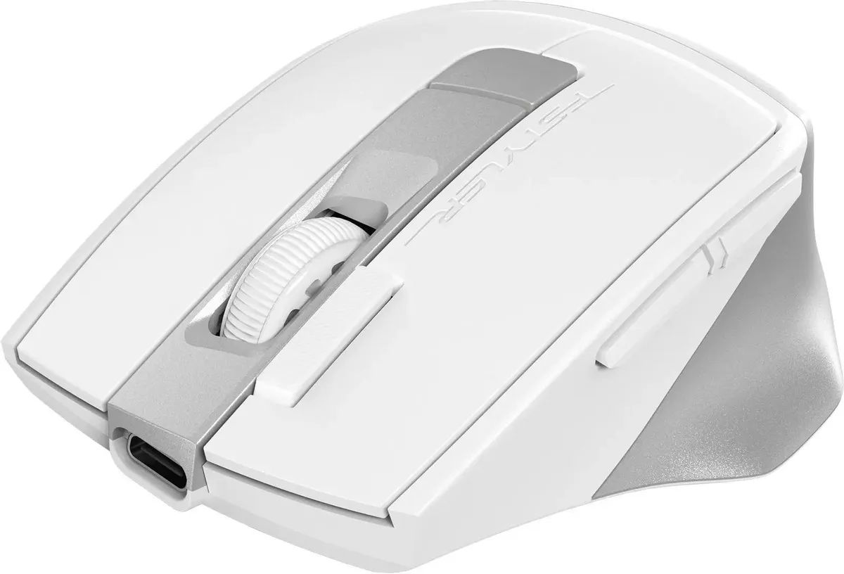 картинка Мышка A4tech Fstyler FG45CS Air белый/ серебристый silent беспров. FG45CS AIR USB (SILVER WHITE) от магазина КомпьютерЦентр