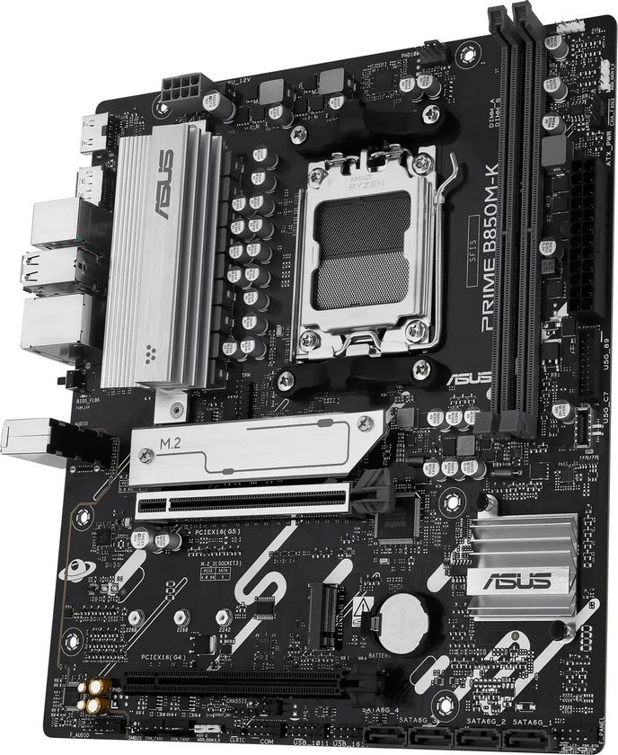 картинка Материнская плата Asus PRIME B850M-K Soc-AM5 AMD B850 2xDDR5, mATX от магазина КомпьютерЦентр