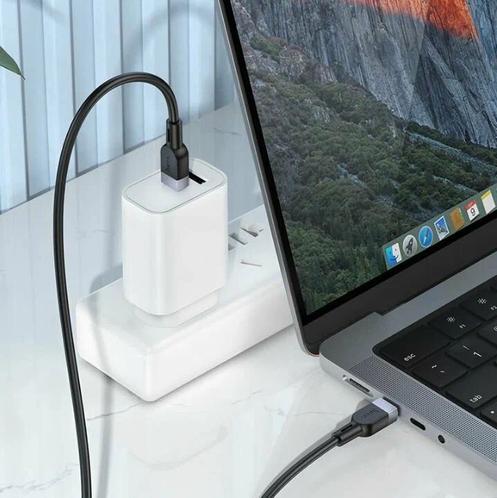 картинка Кабель HOCO X109 Energy silicone charging data cable Type-C (L=2M) black от магазина КомпьютерЦентр