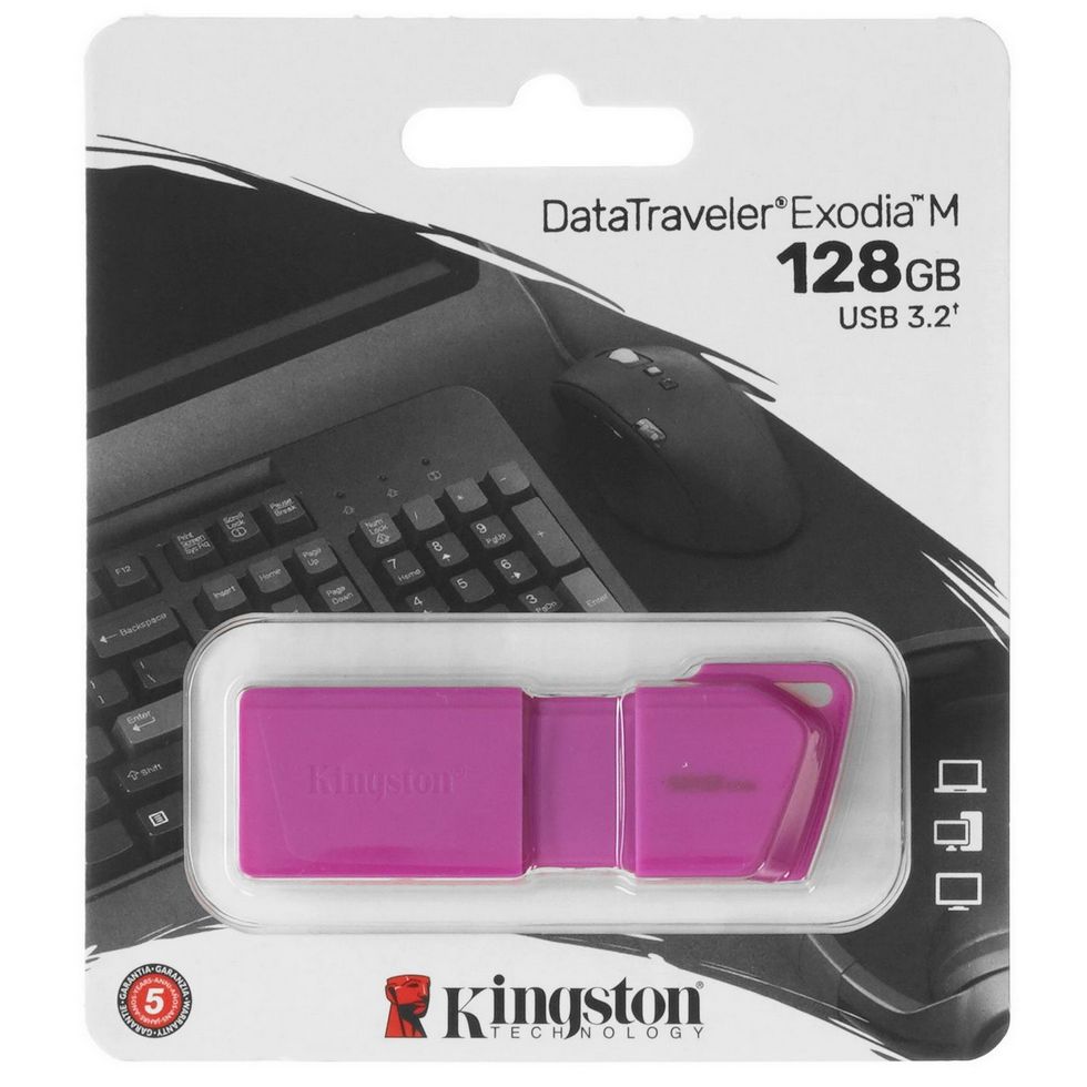 картинка USB3.2 накопитель 128Gb Kingston DataTraveler Exodia M фиолетовый (KC-U2L128N-7LP) от магазина КомпьютерЦентр