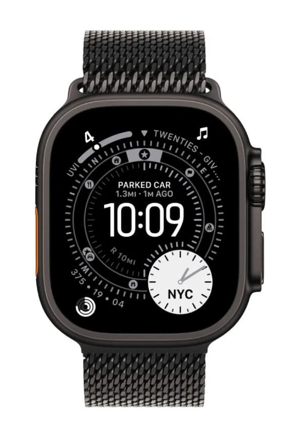 картинка Apple Watch Ultra 3 49mm Black Titanium Case with Black Milanese Loop Band (MF1Q4) от магазина КомпьютерЦентр