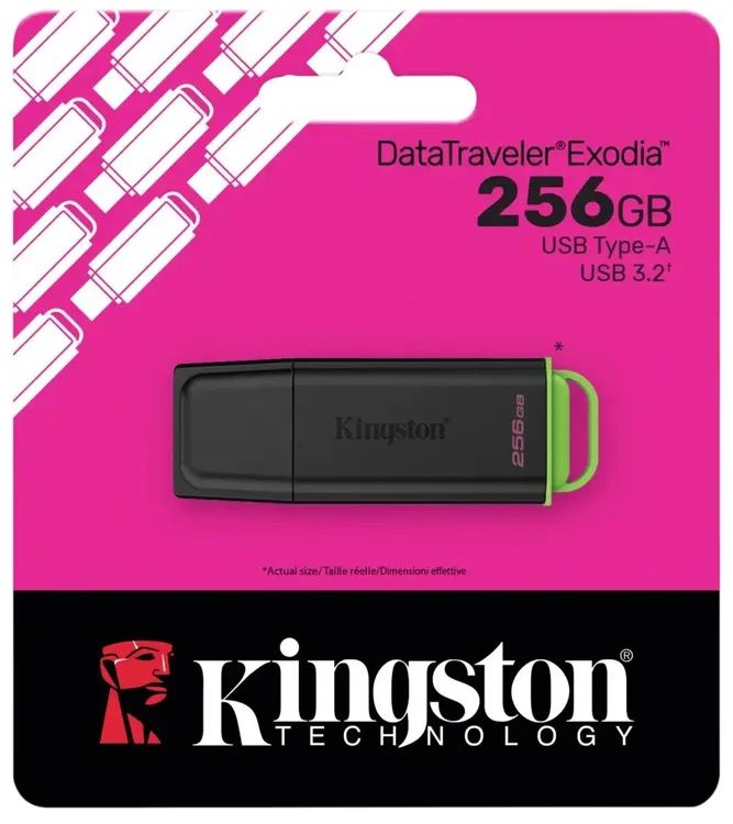 картинка USB3.1 накопитель 256Gb Kingston DataTraveler Exodia G2 Black/ Green (DTXG2/ 256GB) от магазина КомпьютерЦентр