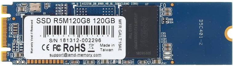 картинка SSD накопитель 120 Гб AMD Radeon R5 SATAIII M.2 2280 (R5M120G8) от магазина КомпьютерЦентр