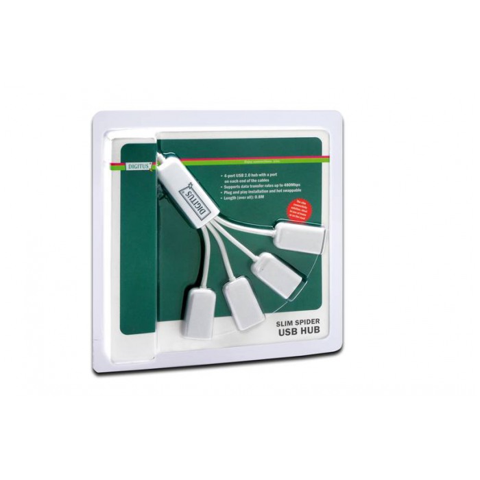 картинка HUB USB Digitus DA-70216 4-port White (DA-70216) от магазина КомпьютерЦентр