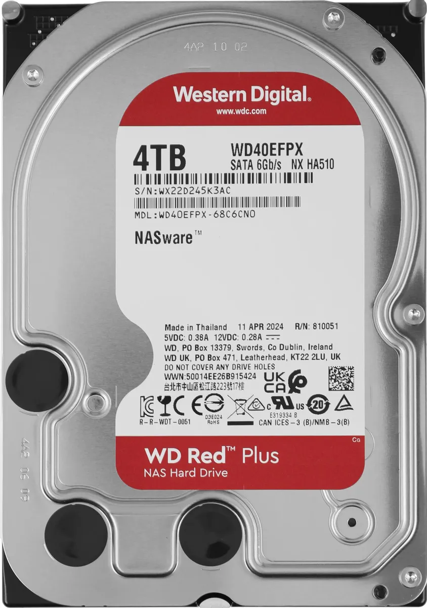 картинка HDD 4.0Tb WesternDidital 3.5''; Red Plus WD40EFPX от магазина КомпьютерЦентр