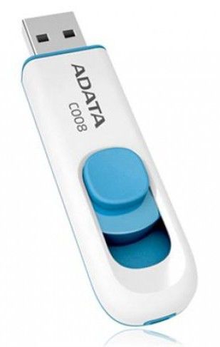 картинка USB накопитель 64Gb A-Data Classic AC008 Blue/ White (AC008-64G-RWE) от магазина КомпьютерЦентр