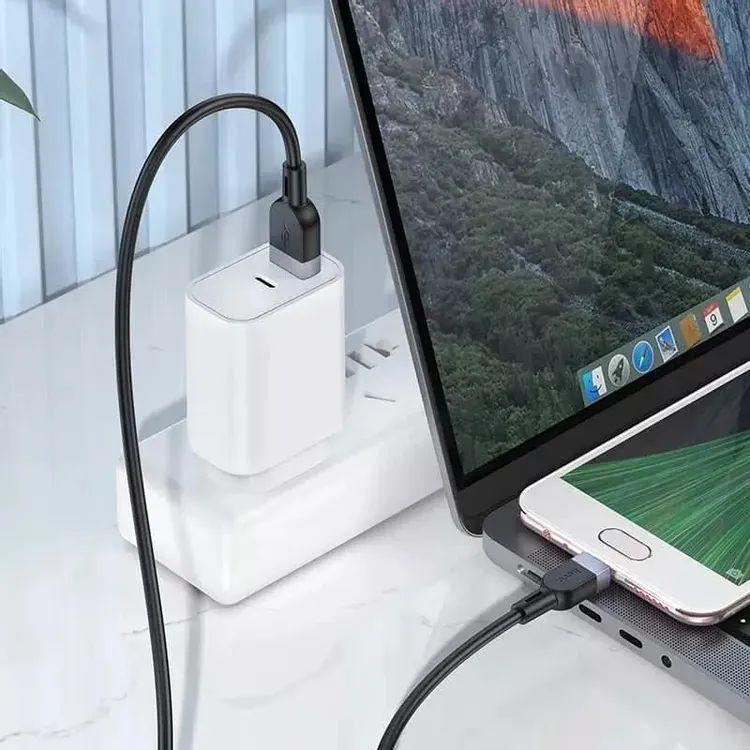 картинка Кабель HOCO X109 Energy silicone charging data cable Micro(L=1M) black от магазина КомпьютерЦентр
