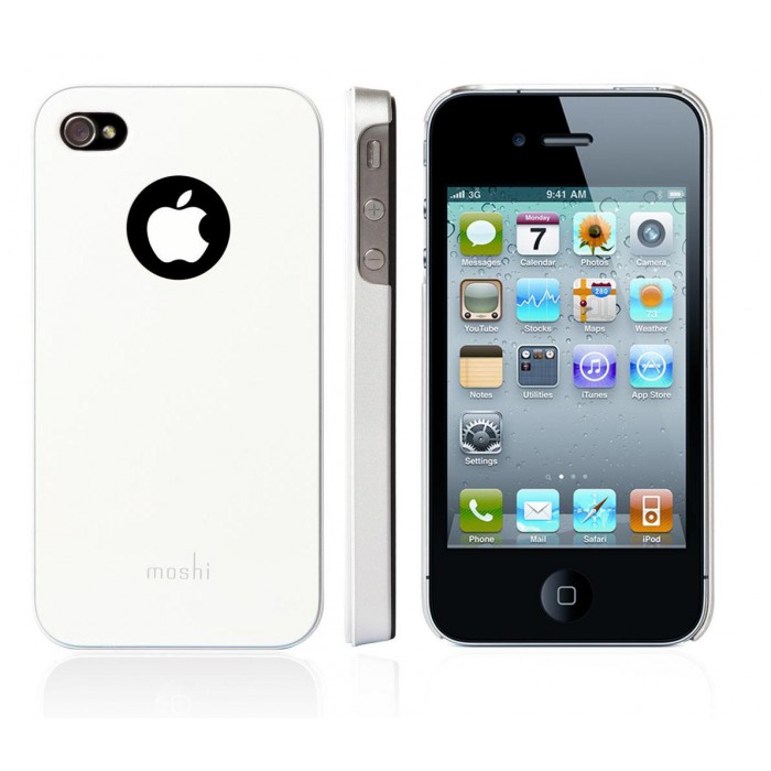 картинка Чехол Moshi iGlaze 4 Pearl White for iPhone 4/4S (99MO036101) от магазина КомпьютерЦентр