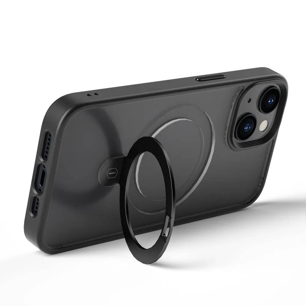 картинка Чехол WiWU Magnetic Stand для iPhone 15 ZMM-010 Black от магазина КомпьютерЦентр