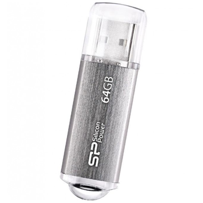 картинка Флешка USB SiliconPower 64Gb Ultima II Silver (P064GBUF2M01V1S) от магазина КомпьютерЦентр