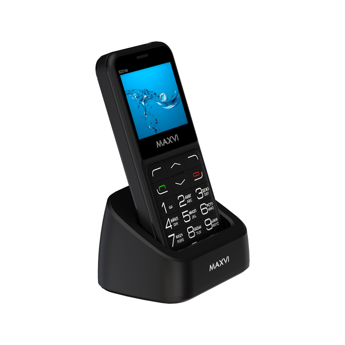 картинка Телефон мобильный Maxvi B231ds Black 2.31'', TN (TFT) 320x240, Bluetooth, FM-радио, 0.3Mpix, 1400 мА*ч, фонарик, 2-Sim от магазина КомпьютерЦентр