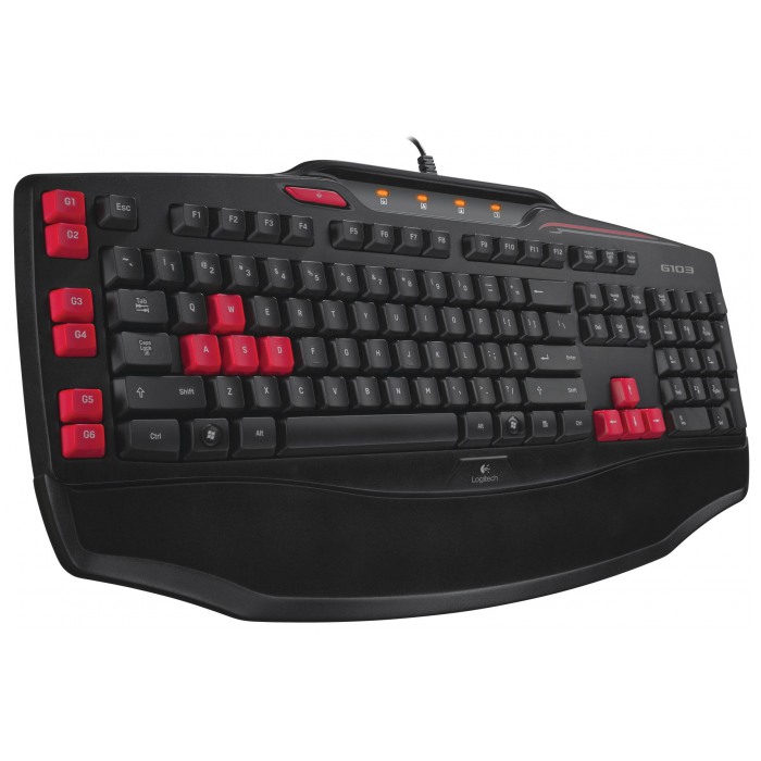 картинка Клавиатура Logitech G103 Gaming Keyboard USB Black (920-004478) от магазина КомпьютерЦентр