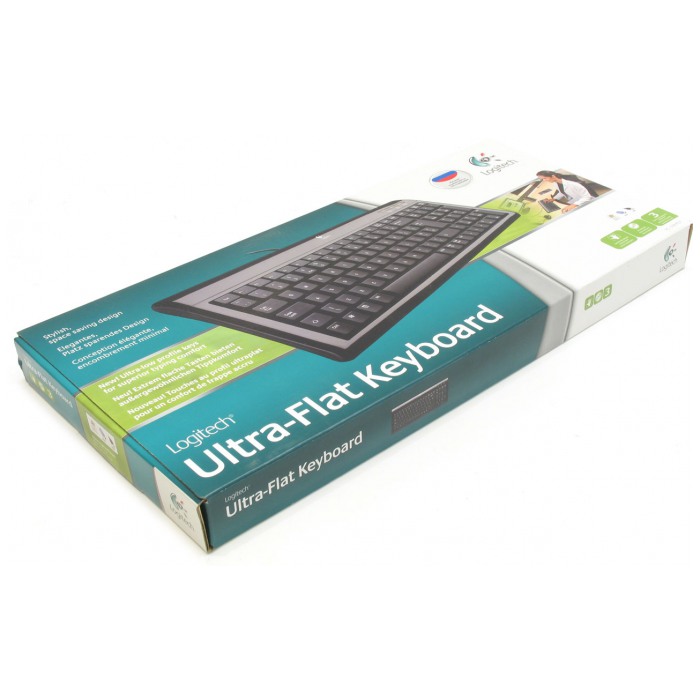 картинка Клавиатура Logitech UltraFlat Keyboard Slim Black (967653-0112) от магазина КомпьютерЦентр