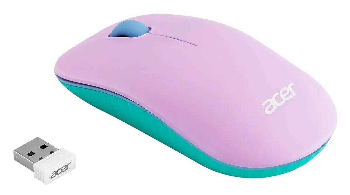 картинка Мышь Acer OMR200 зеленый/ фиолетовый беспроводная USB для ноутбука (ZL.MCEEE.021) от магазина КомпьютерЦентр