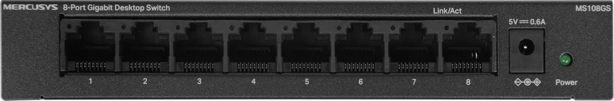 картинка Switch 8-port Mercusys MS108GS, неуправляемый 10/ 100/ 1000BaseTX от магазина КомпьютерЦентр